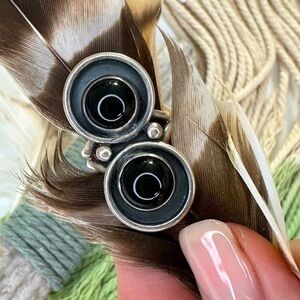 NWT Onyx Double Round Stone Beautiful Hand Crafted Sterling Silver Ring Size 6.5